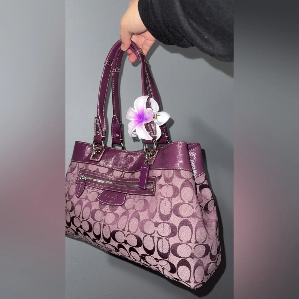 Purple Penelope Coach Signature Tote Bag ‼️SOLD‼️ - Picture 1 of 8
